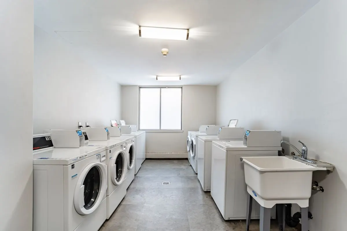 One of two laundry rooms